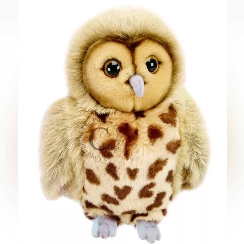 The Puppet Company Owl Realistic Full Body Plush Barn Owl Puppet Animal Toy​